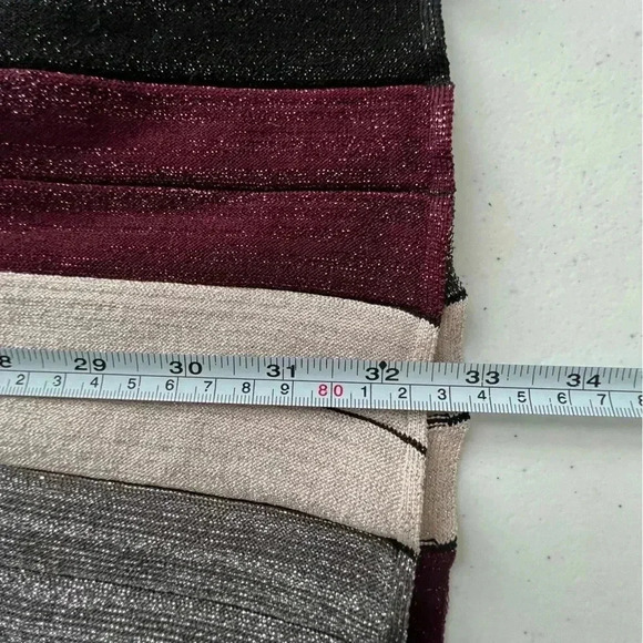 Neua Metallic Vertical Striped Broomstick Goth‎ Knit Maxi Skirt Sz XL - Picture 9 of 9